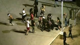 Raw: Police Use Pepper Spray at Phoenix Protest