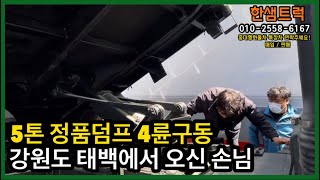 5톤덤프트럭 4륜구동 적재함보강 완료된 덤프 구경오신 강원도 태백 사장님