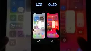 IPhone Xr  LCD display VS Iphone X OLED display #shorts