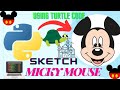 Mickey Mouse Using Python turtle | code Python Programming Hub