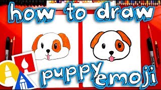 How To Draw The Puppy Emoji 🐶