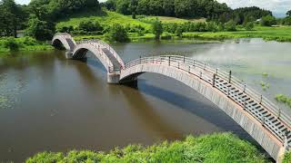 初夏の「平安の風わたる公園」（秋田県横手市） #平安の風わたる公園 #雁橋 #鳥海山 #mini3pro #akita