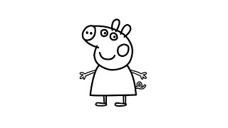 HOW TO DRAW PEPPA PIG how to draw QUICKLY AND EASILY