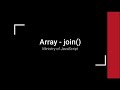 JavaScript Array - join()