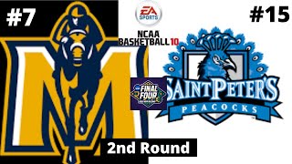 #7 Murray State vs #15 Saint Peter’s - NCAA Basketball 10 Simulation!