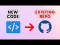 How to Push Code to Existing Repository on Github