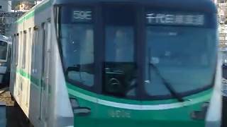 前照灯未点灯！東京メトロ16000系[警笛(他車)あり]