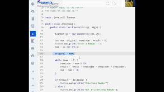 Armstrong Number Program in Java