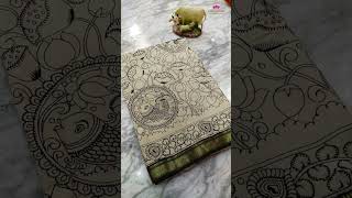 Latest Silk Sarees Online on Weavesmart #Kalamkari Hand painted mangalagiri Silk Sarees #shorts