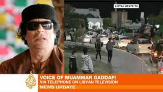 Gaddafi blames al-Qaeda for unrest