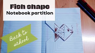 How to make Fish notebook partition? Bookmark | copy divider| #backtoschool #dhandmadestudio