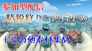 【原神】参加型配信！精鋭狩り＆鉱石集め！寝てしまうギリギリまで･･･モラをかき集めなければ･･･　(声なし)