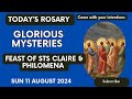 SUNDAY ROSARY🙏Today’s rosary 11 AUGUST 2024 | Virtual Rosary- || Daily Rosary Glorious Mysteries