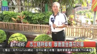 1040921觀天下新聞HD07 志工隨時修剪 厚德里金露花好圓