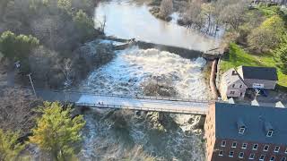 May 1 2023 High Flows on the Royal River, Yarmouth Maine  4K video.