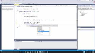 C# Programming - Data and Visual Interface - Quadratic Formula Example