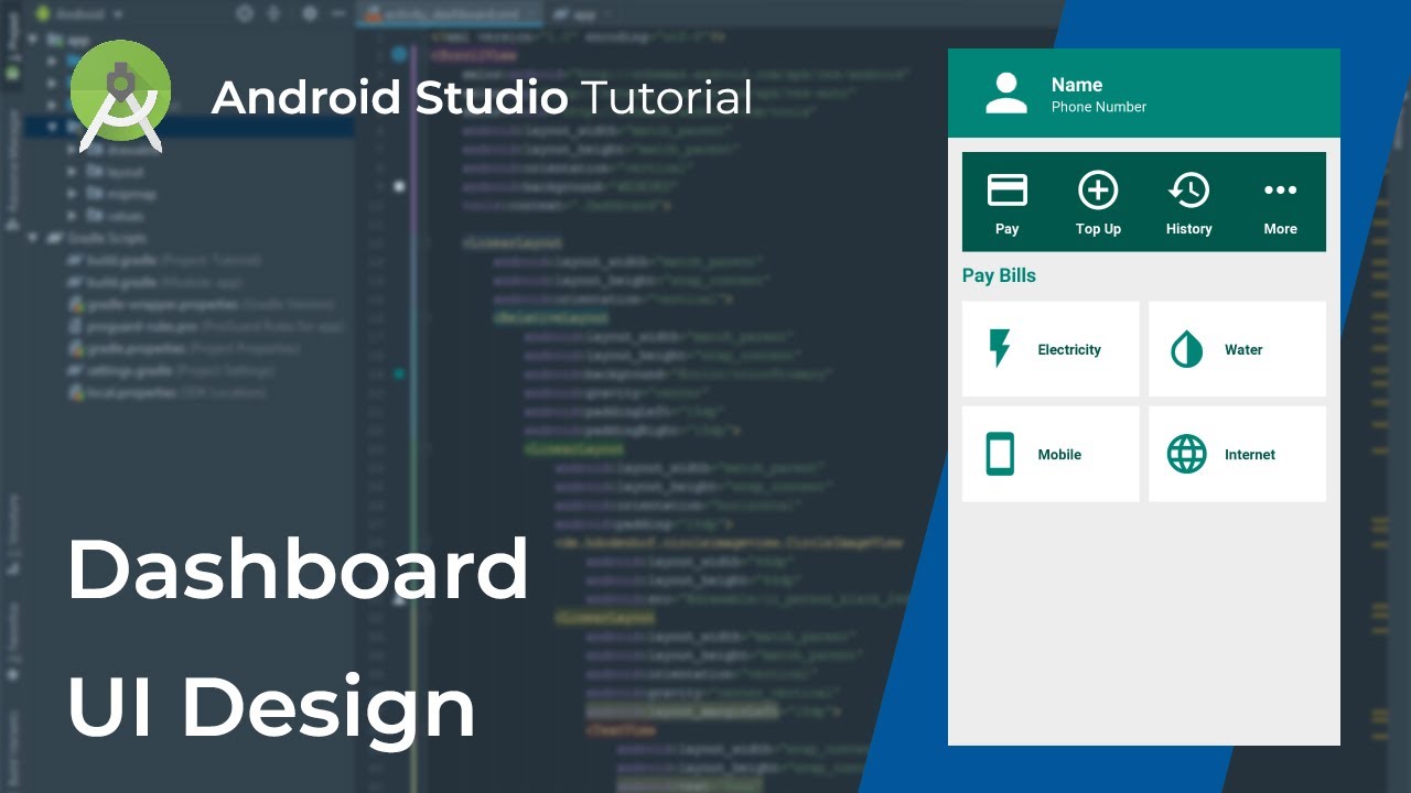 Android Studio Tutorial Dashboard Ui Design Youtube