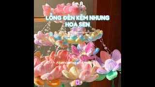 Lồng đèn trung thu hoa sen kẽm nhung dùng trang trí trung thu, phật đản, quà tặng cho bé Erashop