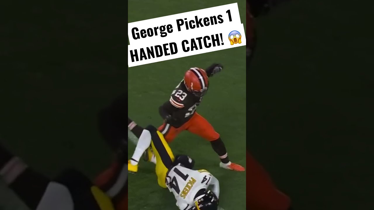 George Pickens AMAZING 1 Handed CATCH! 🔥 Browns Vs Steelers #nfl # ...