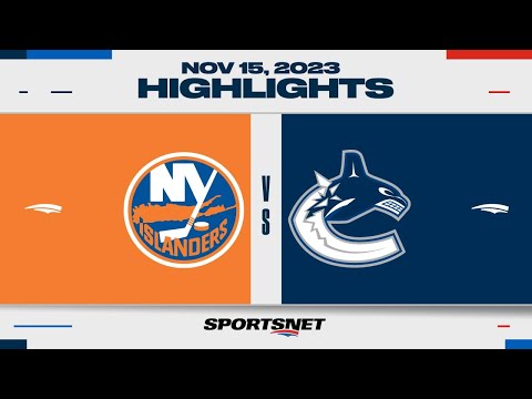 NHL Highlights Islanders vs. Canucks – November 15, 2023