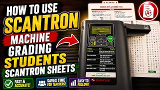 How to use SCANTRON Machine - Grading students's scantron sheets