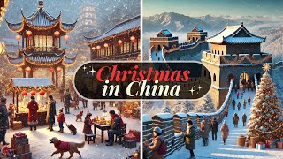 🎅✨ Christmas in China | Chinese Instrumental Music| Iconic China Scenes and Festive Joy ❄️🏯