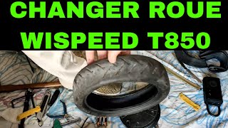 Wispeed T850 changement roue avant réparer crevaison : Tuto T855 PRO ( Similaire à XIAOMI M365 )
