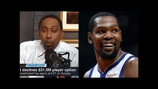 Stephen A. Smith REACTS to Kevin Durant declines $31.5M Player Option