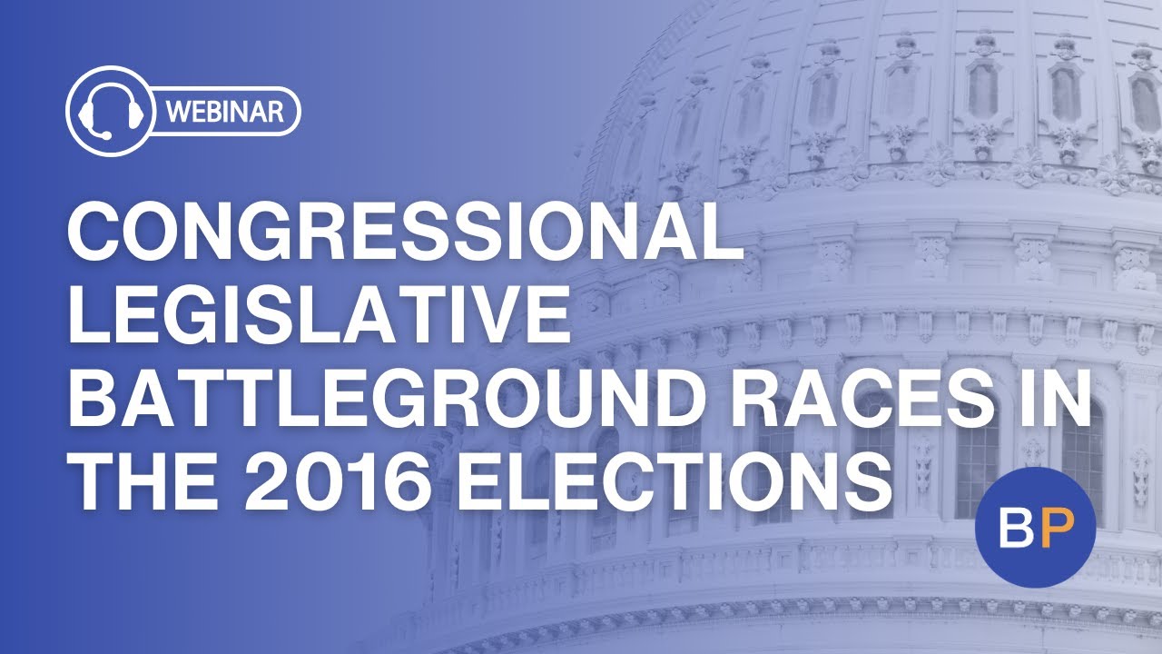 Congressional Legislative Battleground Races In The 2016 Elections ...