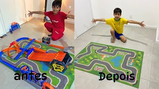 Desmontei a cidade de hotwheels