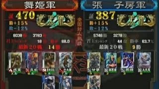 【三国志大戦３　頂上対決】舞姫軍　ＶＳ　張　子房軍 【2013-9-23】sangokushitaisen3