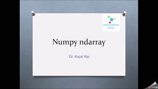 Numpy ndarray on Python