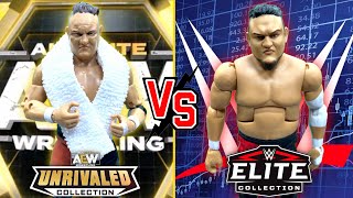 AEW UNRIVALED SAMOA JOE VS WWE ELITE SAMOA JOE! FIGURE REVIEW!