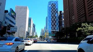 💖💗💜I've Seoul City 🇰🇷 🇰🇷 Drive 🚗 in Gangnam Downtown💕💞(반포~삼호가든사거리~ 교보타~워 코엑스~ 삼성역)  🏡🌲 🎶🎶