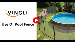 VINGLI Pool Fence Removeable Inground pools Child  Safety Fencing Black