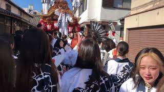 令和5年　野堂東組注連縄上げ　だんじり曳行　三十歩神社宮出〜町内曳行