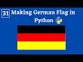 Make German Flag in Python Turtle | Python Turtle Graphics Tutorial #31 | make flag in python turtle