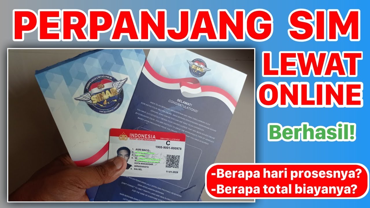 Proses Dan Biaya Perpanjangan SIM Lewat Online - YouTube