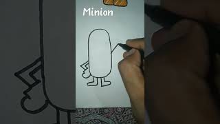 minion drawing 😉#shorts #minions #drawing #art #trending #ashortaday #viral #cartoon #easy