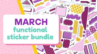 March Functional Bundle  || Functional Stickers || Sugar Pop Fizz