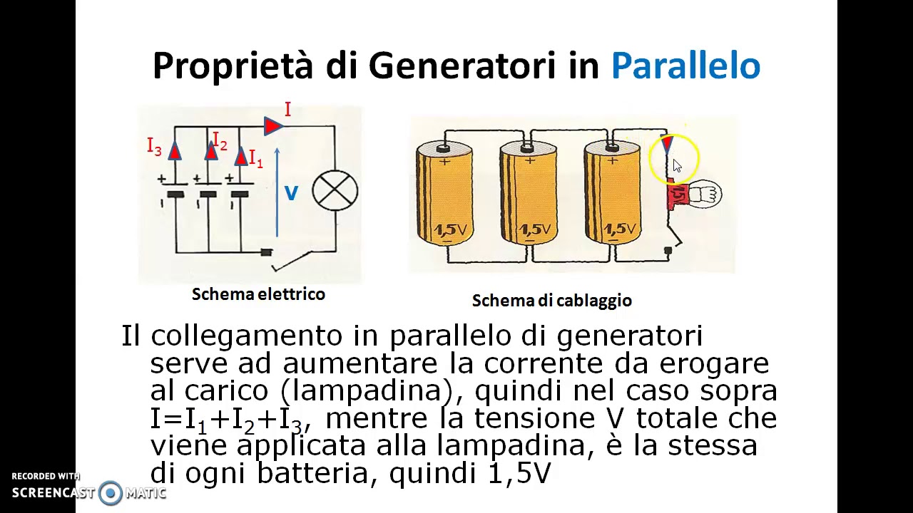 Generatori In Serie E Parallelo - YouTube