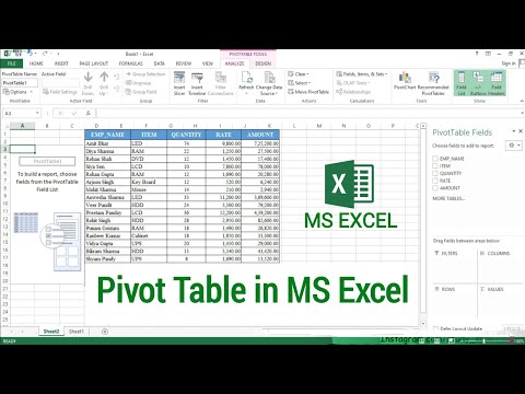 How to Create Pivot Table in Microsoft Excel Pivot Table in Excel