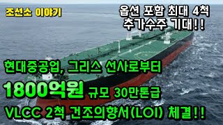 [CC ENG]Hyundai Heavy Industries Co. has signed two 300,000-ton VLCCs worth 180 billion won!!