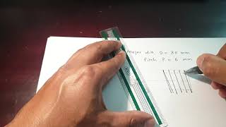 How to manually draw single start and double start threads.