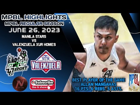 MPBL HIGHLIGHTS: MANILA STARS VS VALENZUELA XUR HOMES (JUNE 26, 2023 ...