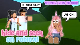 Whoever finds me first wins $10,000 cash! | ROBLOX Bloxburg | Uniletsgame