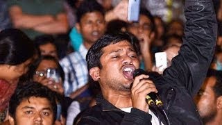 Kanhaiya kumar speech highlights:: we want freedom in India. Kanhaiya returns to JNU