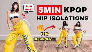 🔥Waist Line BURN🔥5 MIN Hip Isolation for Beginners - Learn Common Kpop Moves and SWEAT!!