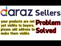 Problem Solved Your Products Are Not Yet Visible To Buyers. Please Add Address To Make Them Visible