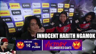 OMBONG REACTION ❗️INNOCENT HARITH NGAMOK❗️SRG  vs TEAM FLASH ESL